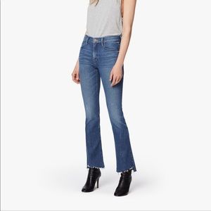 Mother jeans the runaway step fray wash in runaway train